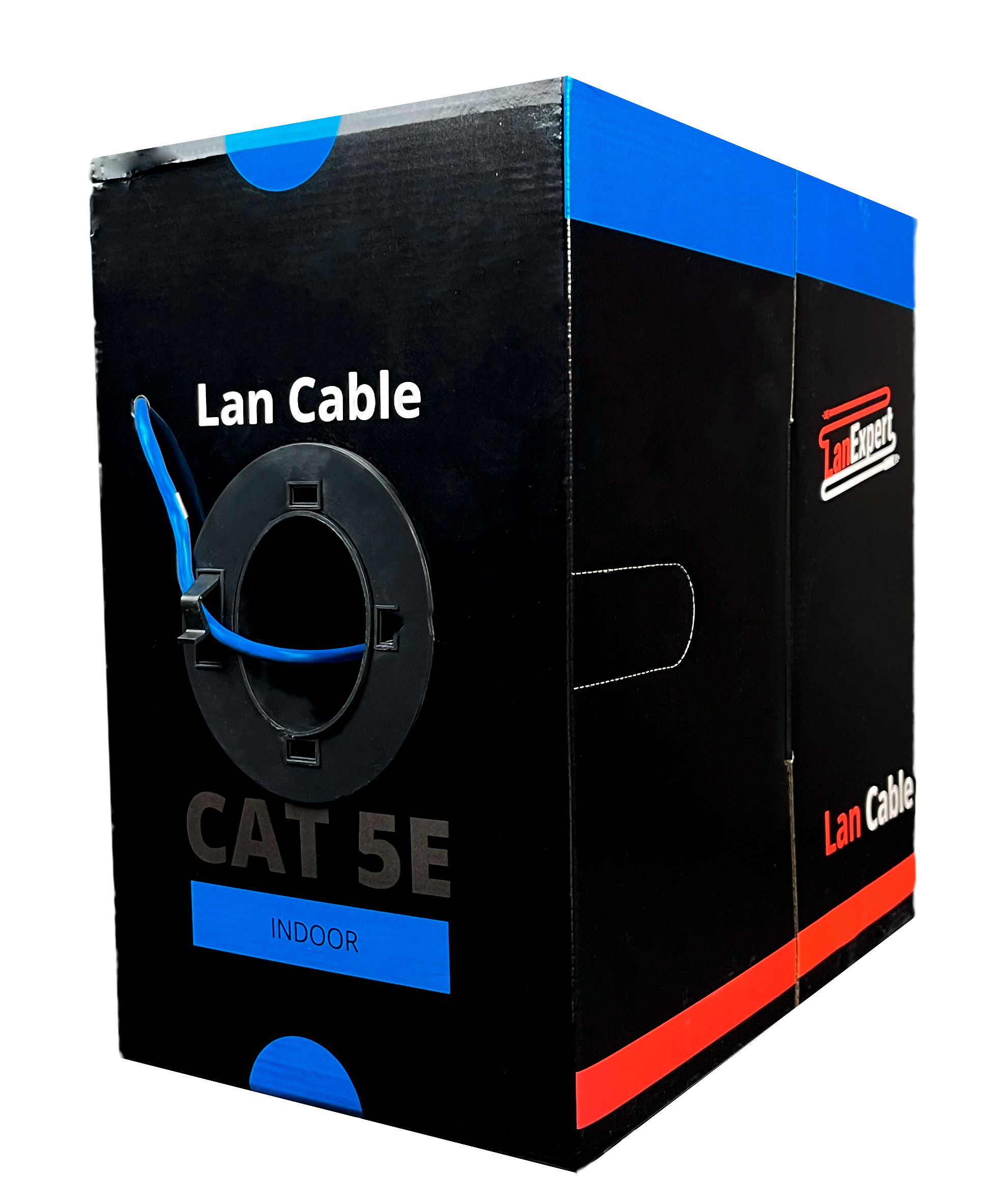 UTP кабель внутренний INDOOR CAT 5E U/UTP (SOLID) 4PRx24AWG PVC 100MHZ(305м в коробке) синий
